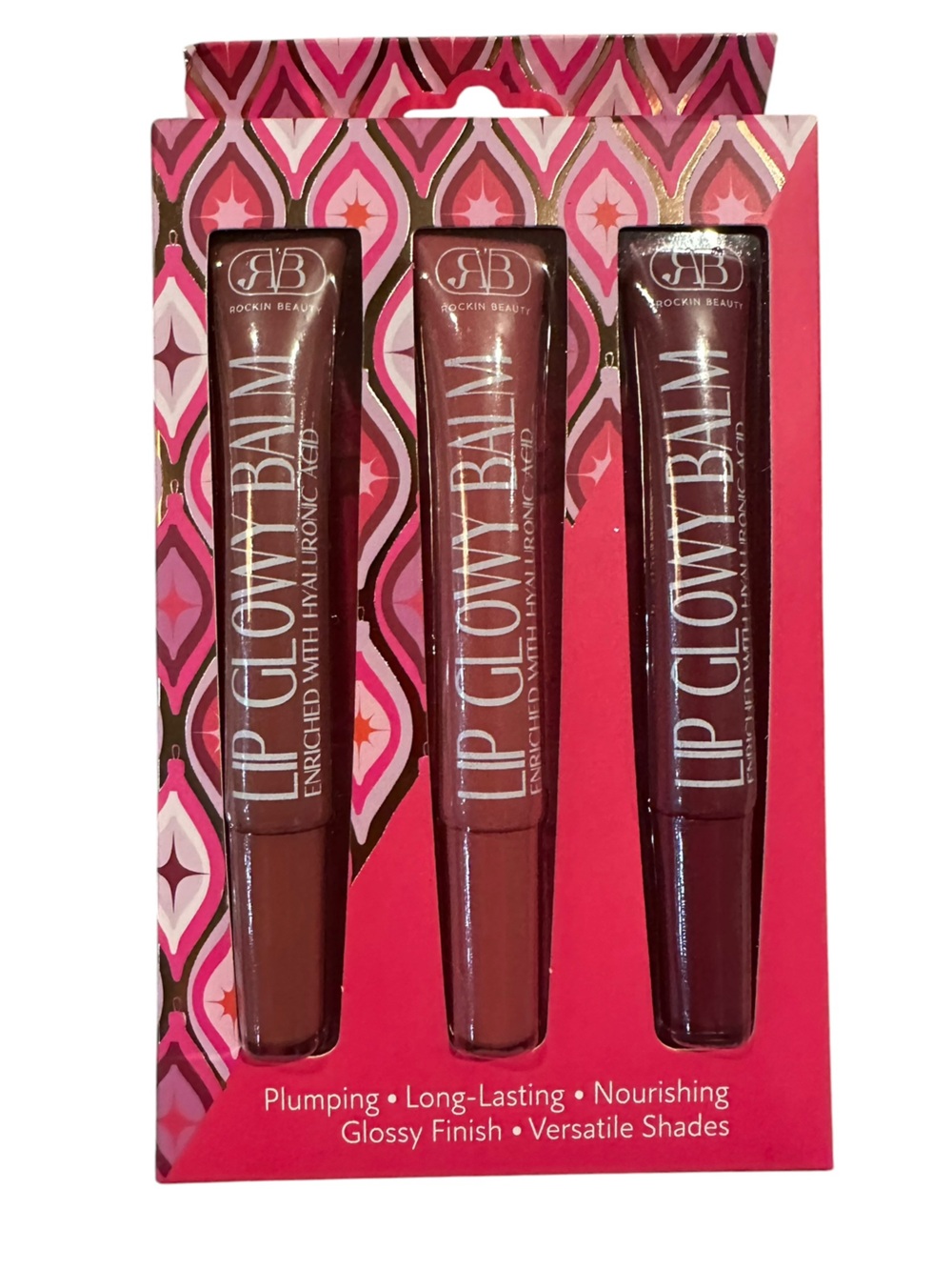 Lip Glow Balm Trio - Neutral Pink/Brown Shades
